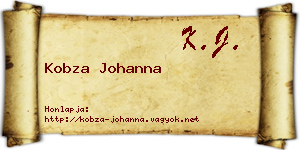 Kobza Johanna névjegykártya